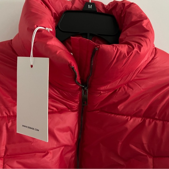 De Base Montana Crop Puffer Long Sleeve Jacket sz M color Coral Red - Picture 6 of 12